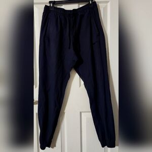 Nike Vintage Navy Lined Jogger Track Pants YOUTH  Large